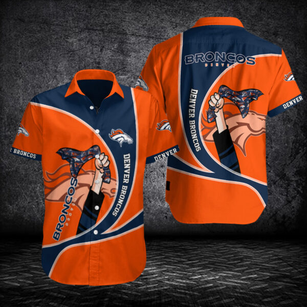 Denver Broncos Button Shirt & Shorts BB611