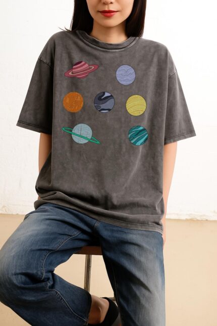 Cute Planet Pack T-Shirt | Aesthetic Space Universe Tee