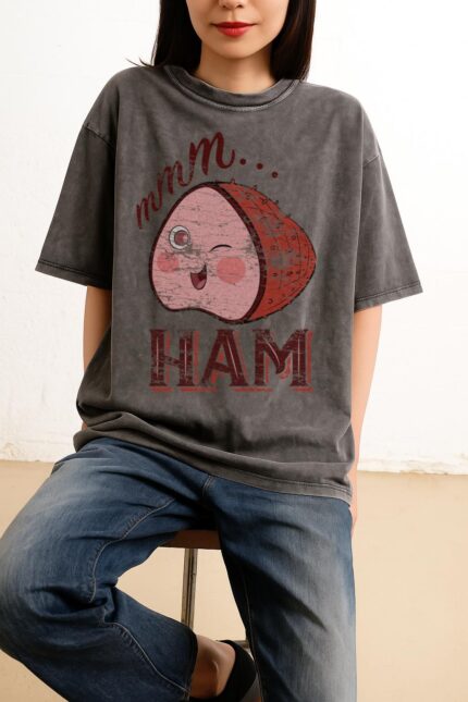 Funny Mmm Ham! T-Shirt | Holiday Foodie Meat Lover Tee
